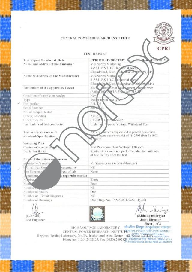 Type test certificate 10