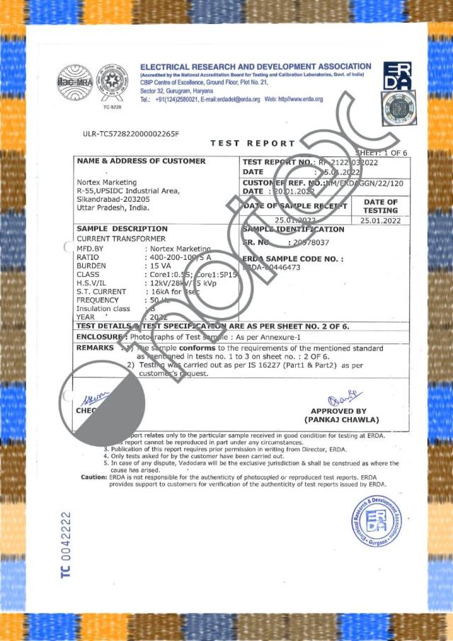 Type test certificate 3